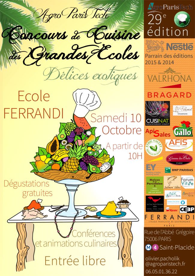29ème concours de cuisine des Grandes Écoles - ParisTech 