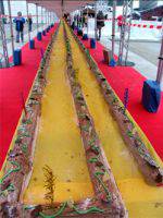 A more than 200 yard long yule log