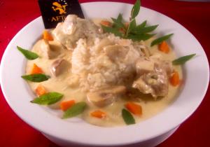 Blanquette de veau crme  la verveine citronnelle