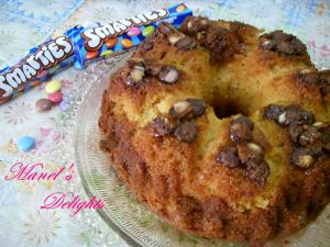 Cake couronne aux smarties et  l'orange