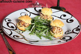 Choux buns stuffed with Foie Gras