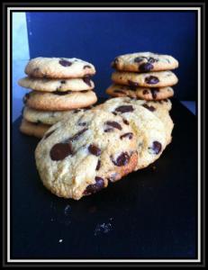 Cookies aux amandes et pepites de chocolat...