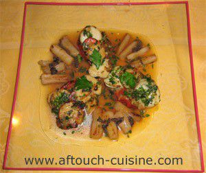 Coquilles St Jacques et salsifis