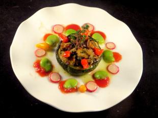 Courgette ronde aux cagouilles et aillets