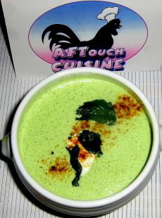 Chilled cucumber cream soup