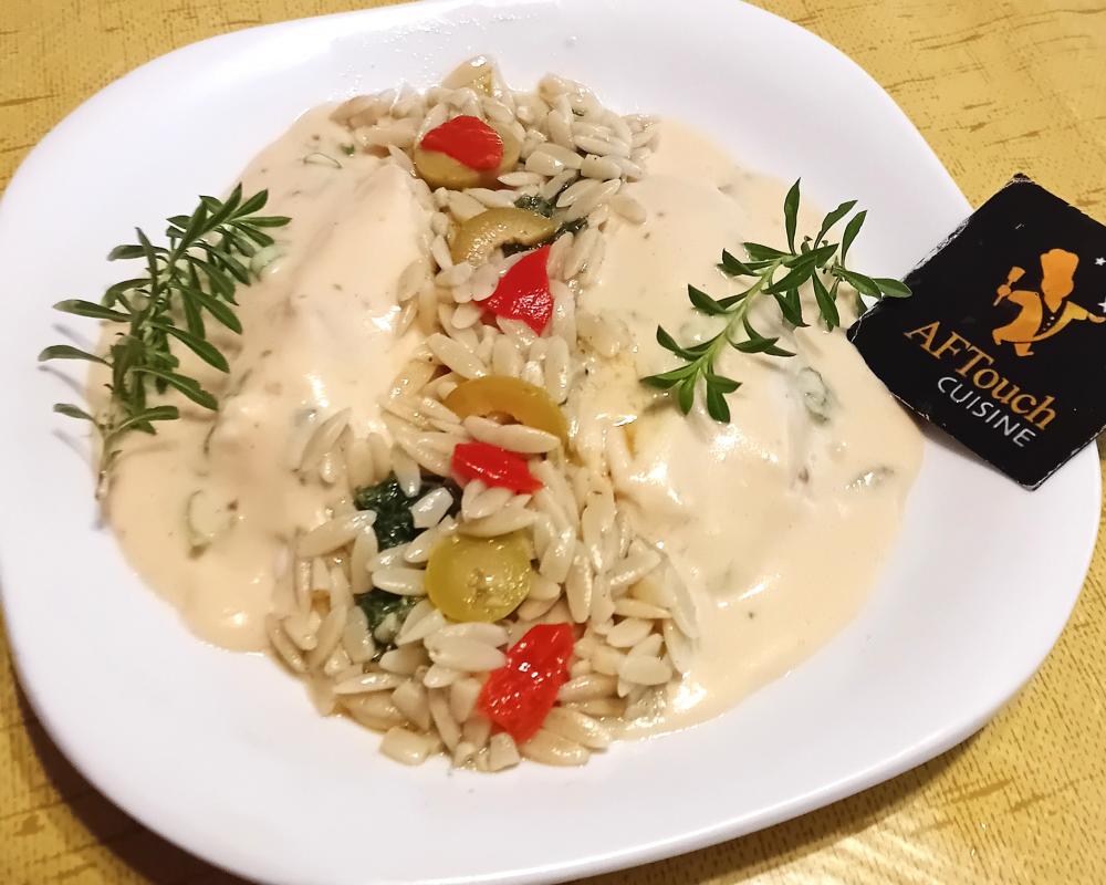 Dos de maigre en crème de curcuma