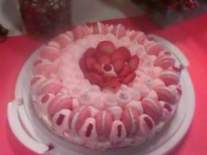 Entremet  la fraise faon tarte.