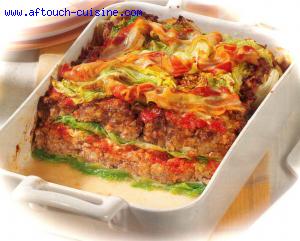 Fausses lasagnes au chou fris