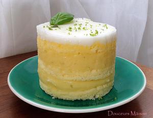 Fondant citron vert et sa chantilly de basilic