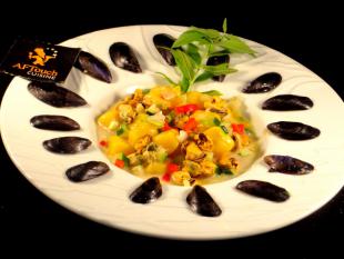 Gnocchi,moules de bouchots , verveine citronnelle