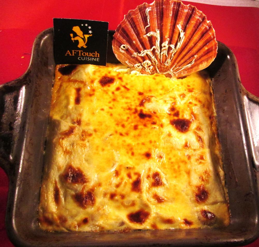 Lasagne de st jacques  la normande