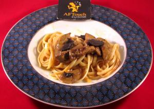 Linguines foie gras poel et truffes