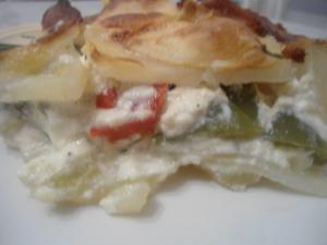 Millefeuille de pommes de terre aux 2 poivrons