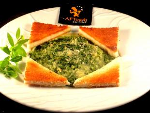Brandade de merlu et verts de blettes