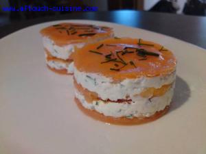 Mille Feuilles de Saumon Fum et Chvre Frais