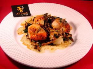 Poelee de st jacques et chanterelles