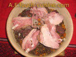 Pickled Pork with Lentils