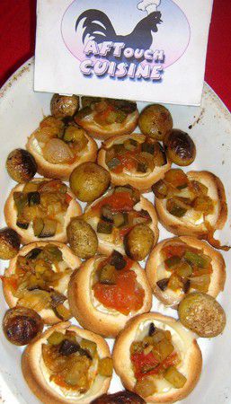 Ratatouille small toasts at the 'Nice' style