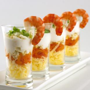 Prawns with mango