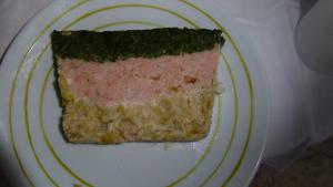 Terrine de saumon aux pinards et poireaux