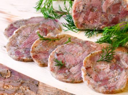 Tte de porc et langues au Chablis