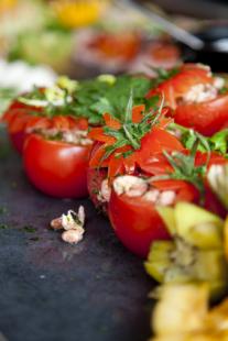 Tomates farcies aux crevettes