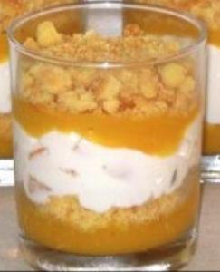 Verrine ensoleille mangue-abricot