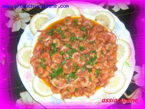 Crevettes en sauce