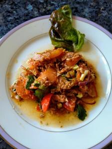 Salade de tomates et maquereau