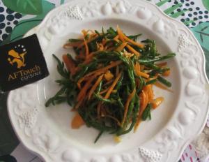 Salade gourmande de salicornes carottes et abricot