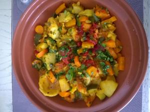 Tagine de lotte pice aux lgumes